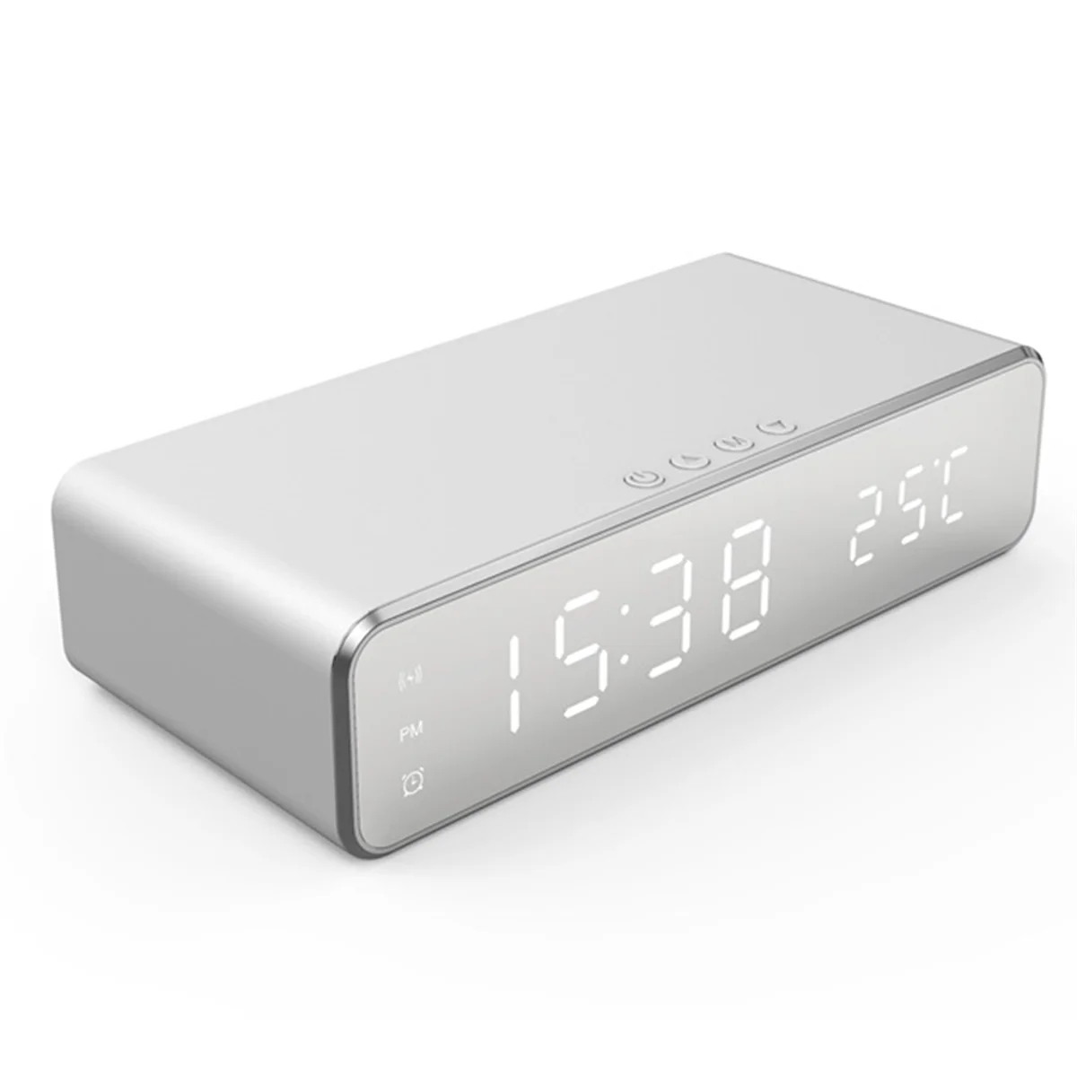 A14G Wireless Charger Time Alarm Clock LED Digital Thermometer Earphone Phone Chargers Fast Charging Dock Station