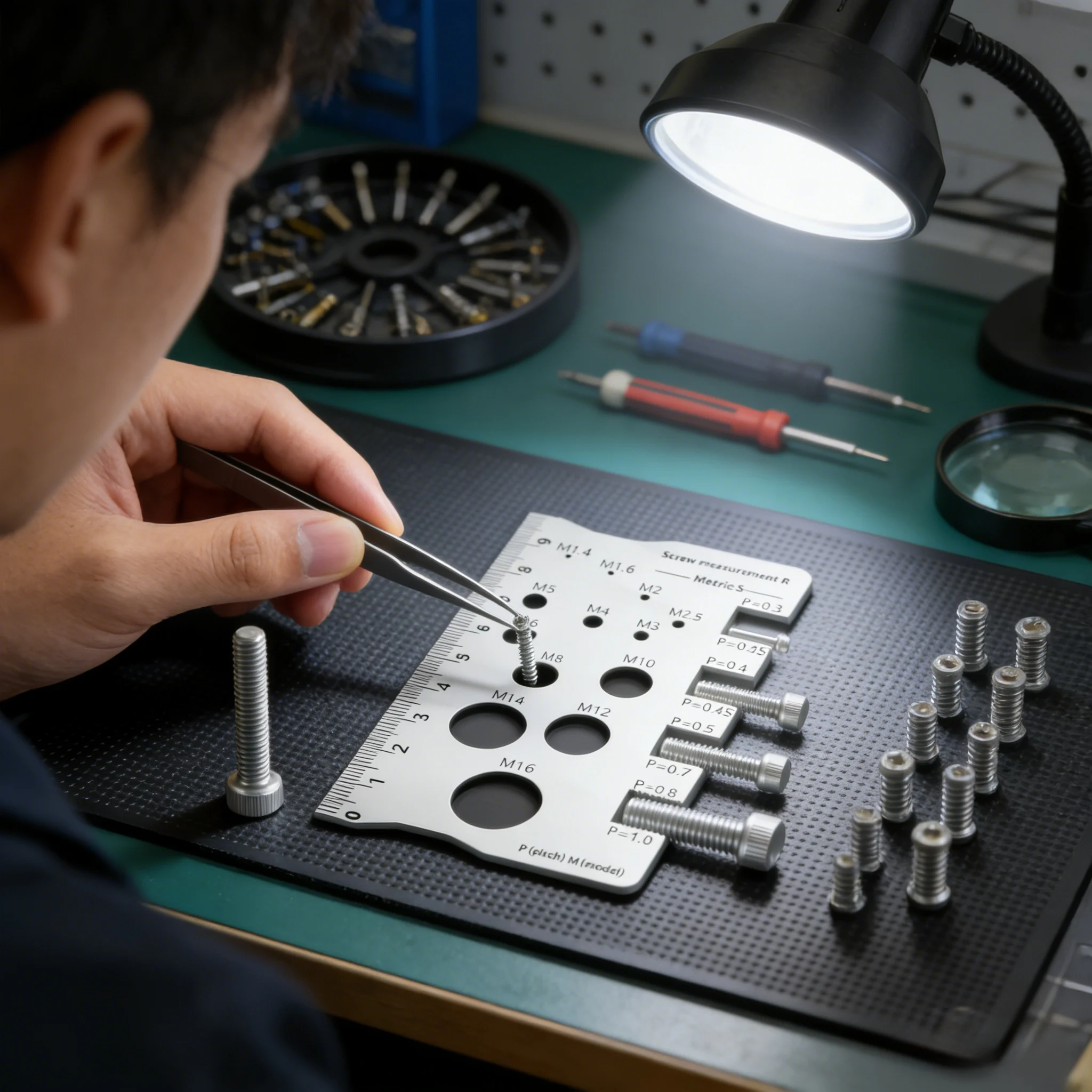 

Измеритель шага резьбы - метрический и дюймовый инструмент для измерения резьбы, тестер шага резьбы из нержавеющей стали для болтов и гаек, для машиностроения