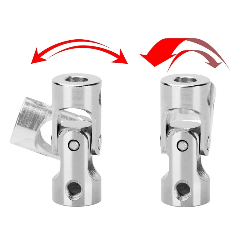 4 Packs 4Mm To 4Mm Steel Universal Joint Cardan Coupling Connector, Rotatable Model DIY Motor Shaft Fitting Accessory