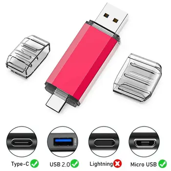BINFUL 2NI1 TYPE-C USB 2.0 隨身碟 2TB 1TB 512GB 高速USB 附鑰匙圈 記憶棒 創意商務禮品 U d 6 最佳銷售 2TB USB - №2