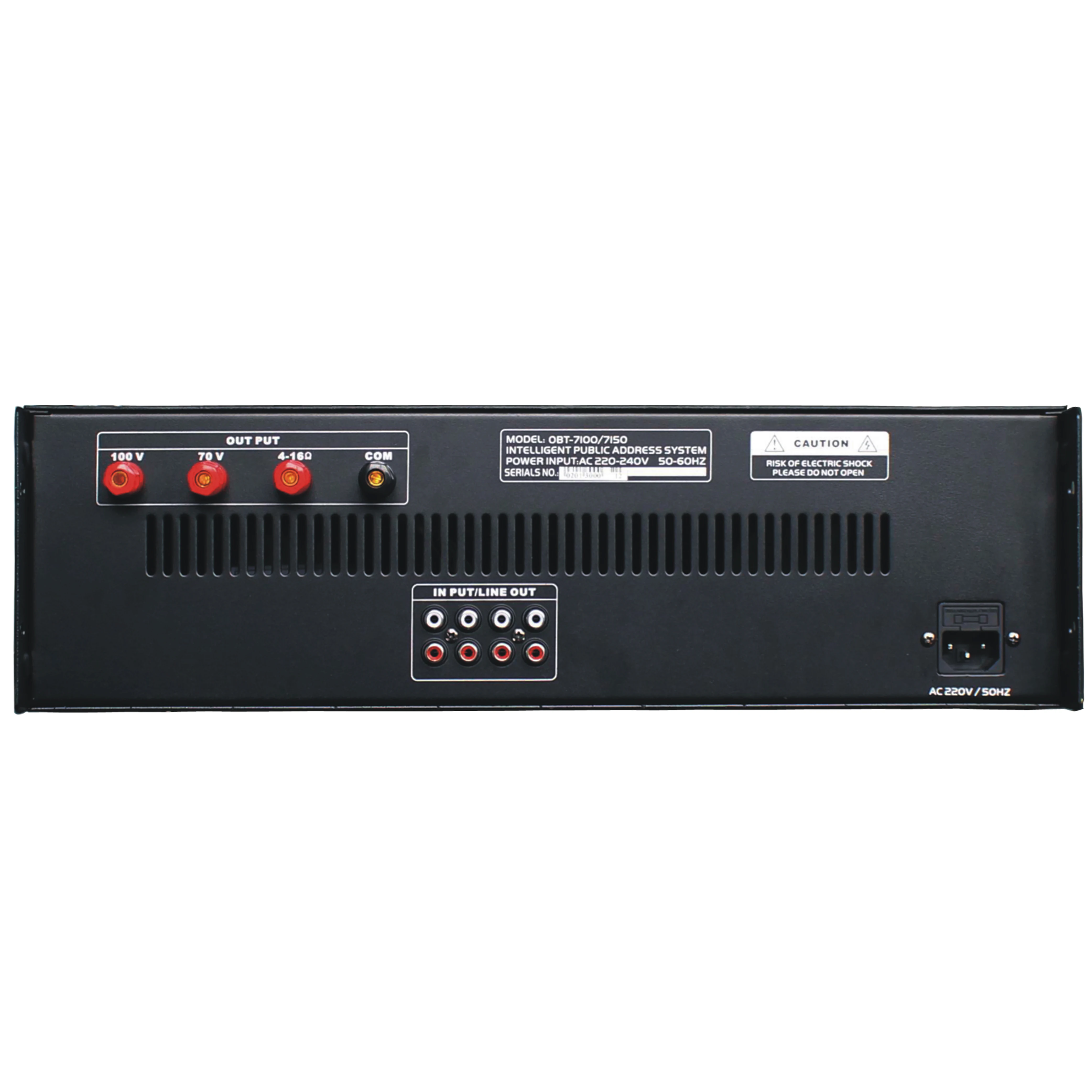OBT-7100 1000 Watts Hifi Digital Signal Amplifier 70v Speaker Outputs Pa Power Amplifier for Sale