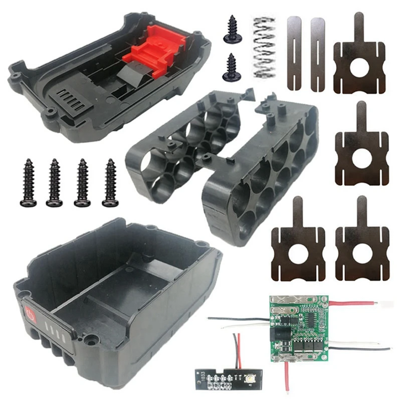 3X Li-Ion Battery Case Circuit Board PCB For Lomvum Zhipu Hongsong Jingmi No Original Makita 18V Lithium Battery,10 Hole