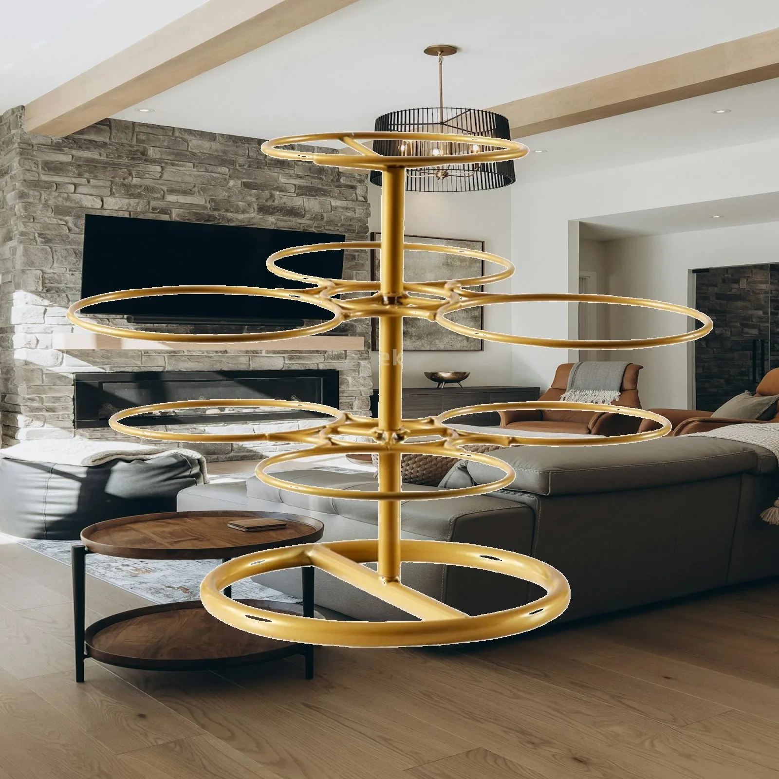 Multi-Level Serving Rack Sturdy Food Display Rack Plate Holder Display Stand No Installation Non-Slip for Caterers, Buffet