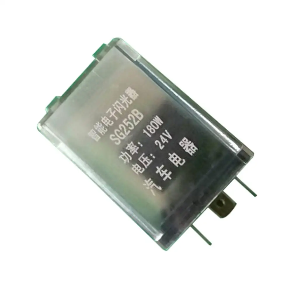 

Stable 3pin Electronic Flasher Relay 24V 180W LED Turn Signal Blink Light Buzzer Car Relay for Car Touch Light Systems