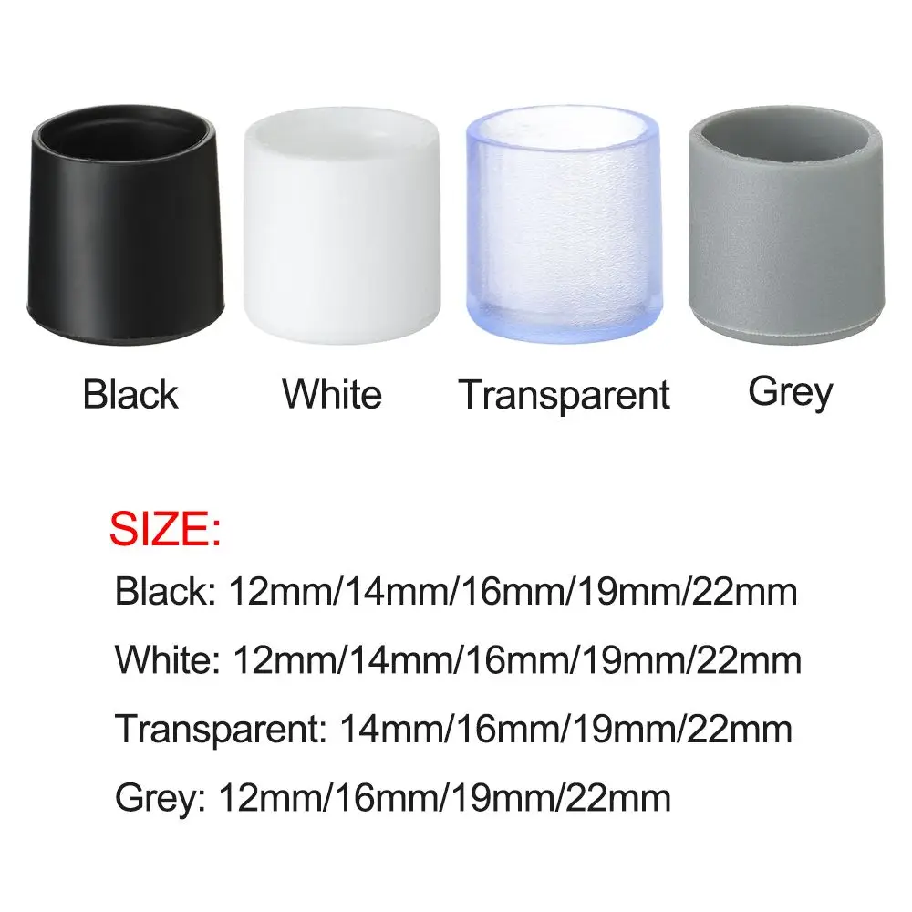 10pcs/set Table Socks Round Bottom Floor Protectors Silicone Pads Chair Leg Caps Furniture Feet Plastic Pipe Cover