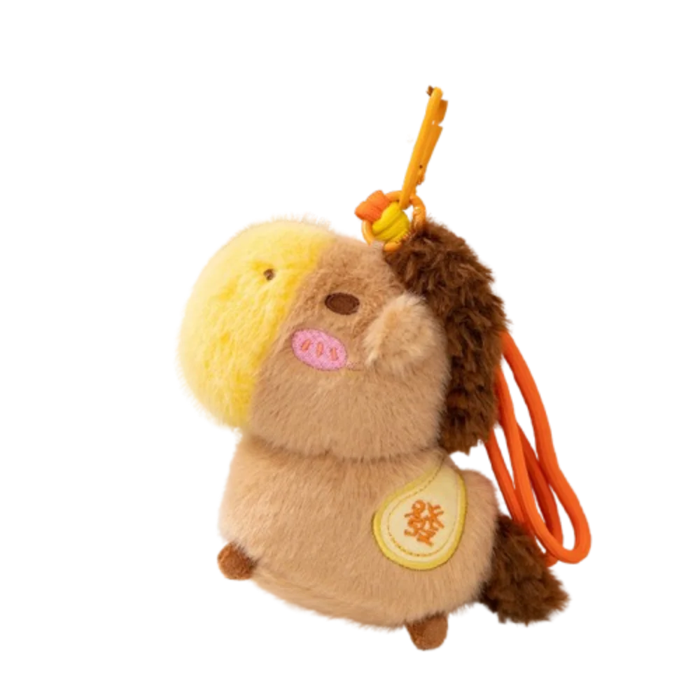 Cartoon Horse Stuffed Toy Keychain Keyring Cute Colourful Horse Plush Pendant Stuffed Soft Simulation Horse Toy Keychain