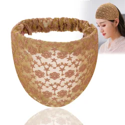 Elastic Stretch Wide Hook Flower Hair Hoop Head Band for Women Headwear Lace embroidery Headband Hairband Girls Hair Accessories