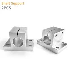 2PCS Flanged Connector Clamps Struts Clamps Aluminum Shaft Support Brackets for Device Stands Side Mounting 10 12 15 16 20 mm