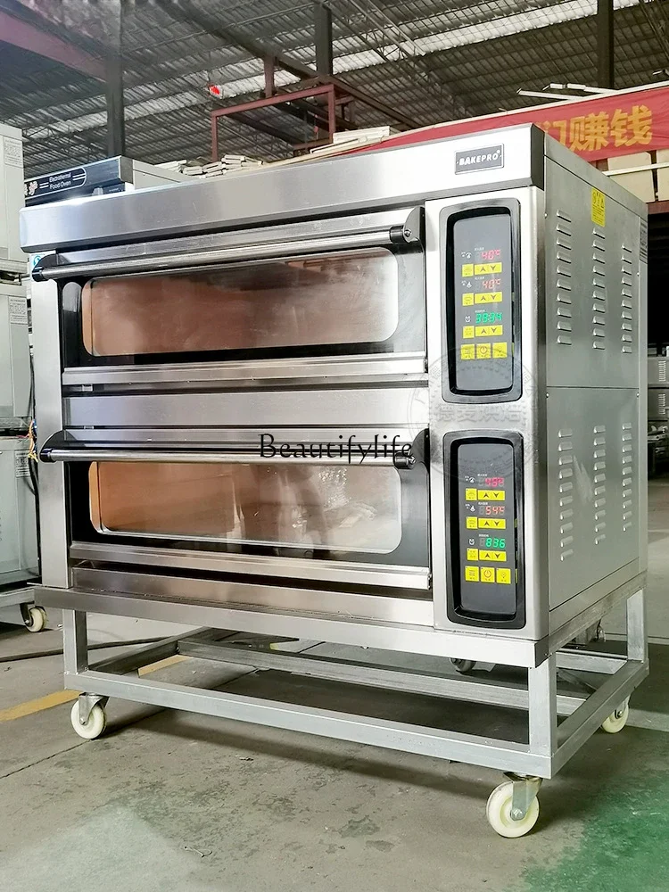 Commercial electric oven one two three layers four six nine plates cake pizza bread moon cake baking oven