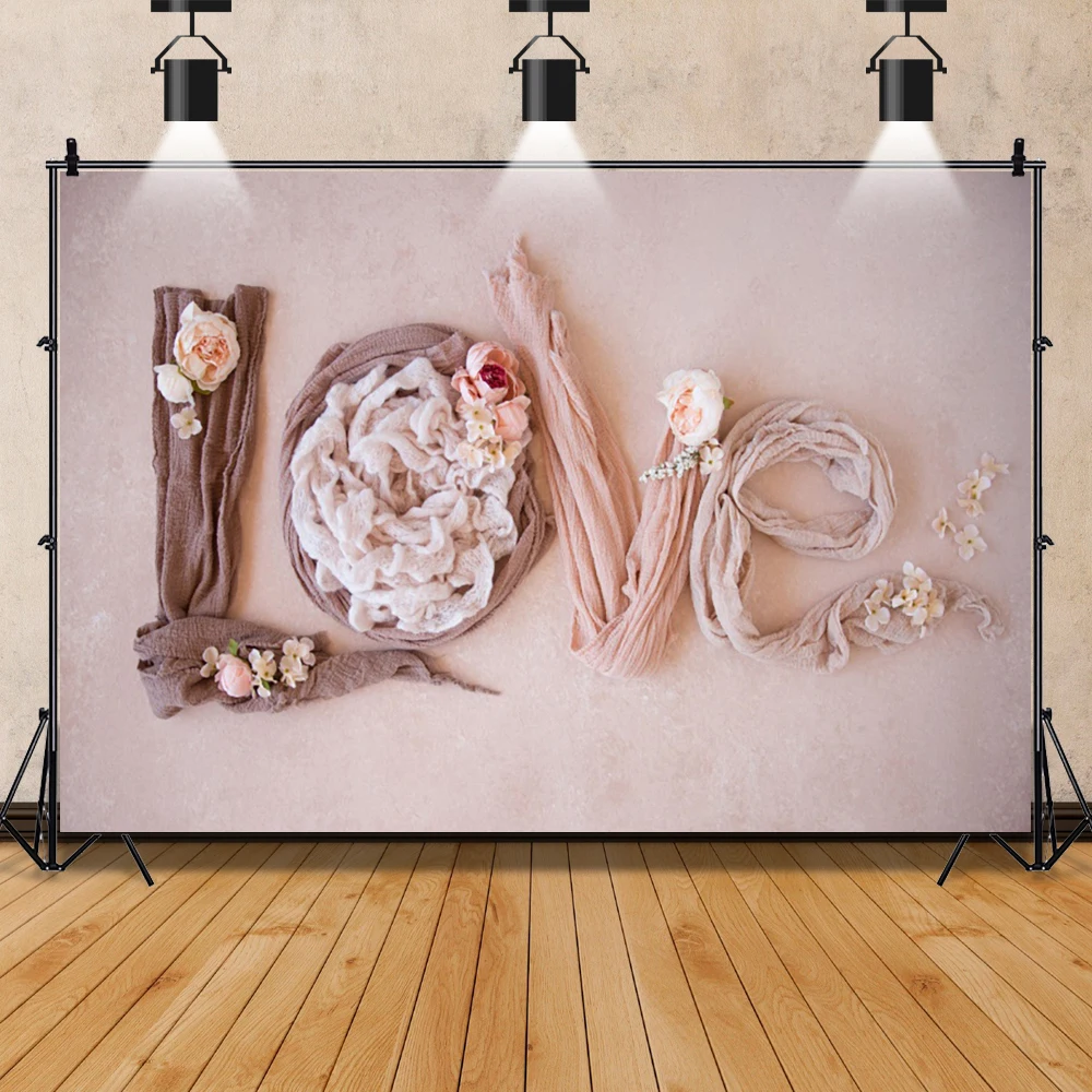 Newborn Baby Shower Princess Background For Photography Flowers Petal Branches Birthday Photo Backdrop Photocall Photo Studio