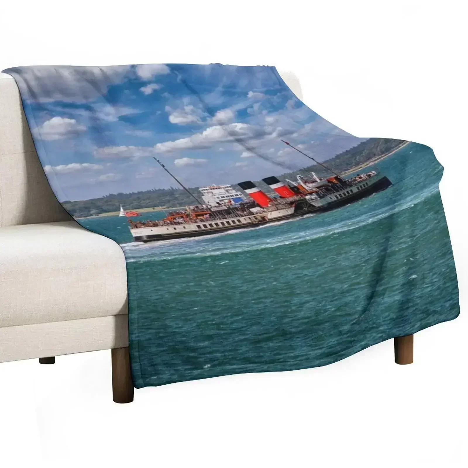 PS Waverley Round The Island Cruise Throw Blanket Winter beds Decorative Sofa Blankets