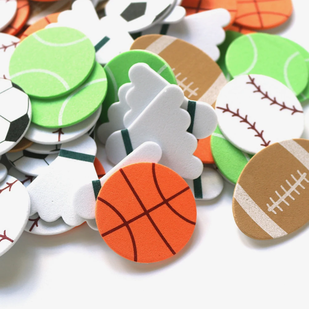 

90pcs Ball Sports EVA Foam DIY Decorations Party Decals Soccer Football Football Eva Sticker Tennis Basketball Theme