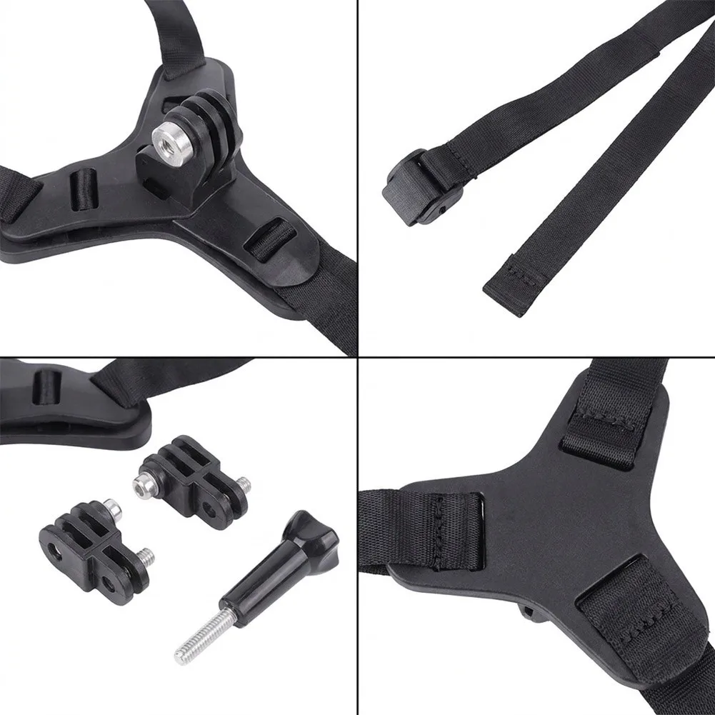 Sports Camera Chin Mount Bracket for Helmets Designed for Compatibility with Common Action Camera Brands and Models