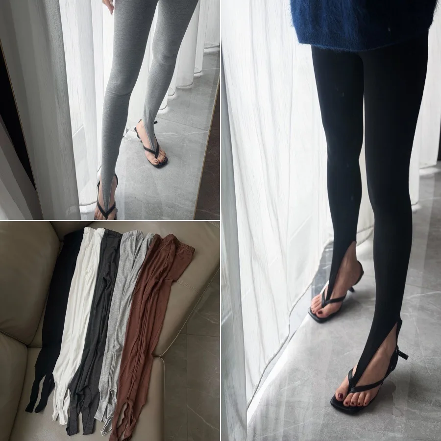 

Front-Strap Modal Footless Leggings Women's Comfortable Breathable Compression Capri Pants for Yoga Gym Fitness 65kg below