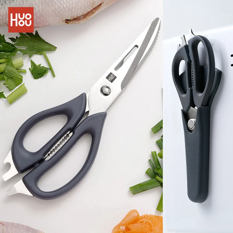 Многофункциональные кухонные ножницы HuoHou, съемный гайковерт, открывалка для бутылок, инструмент для готовки, ножницы для резки
