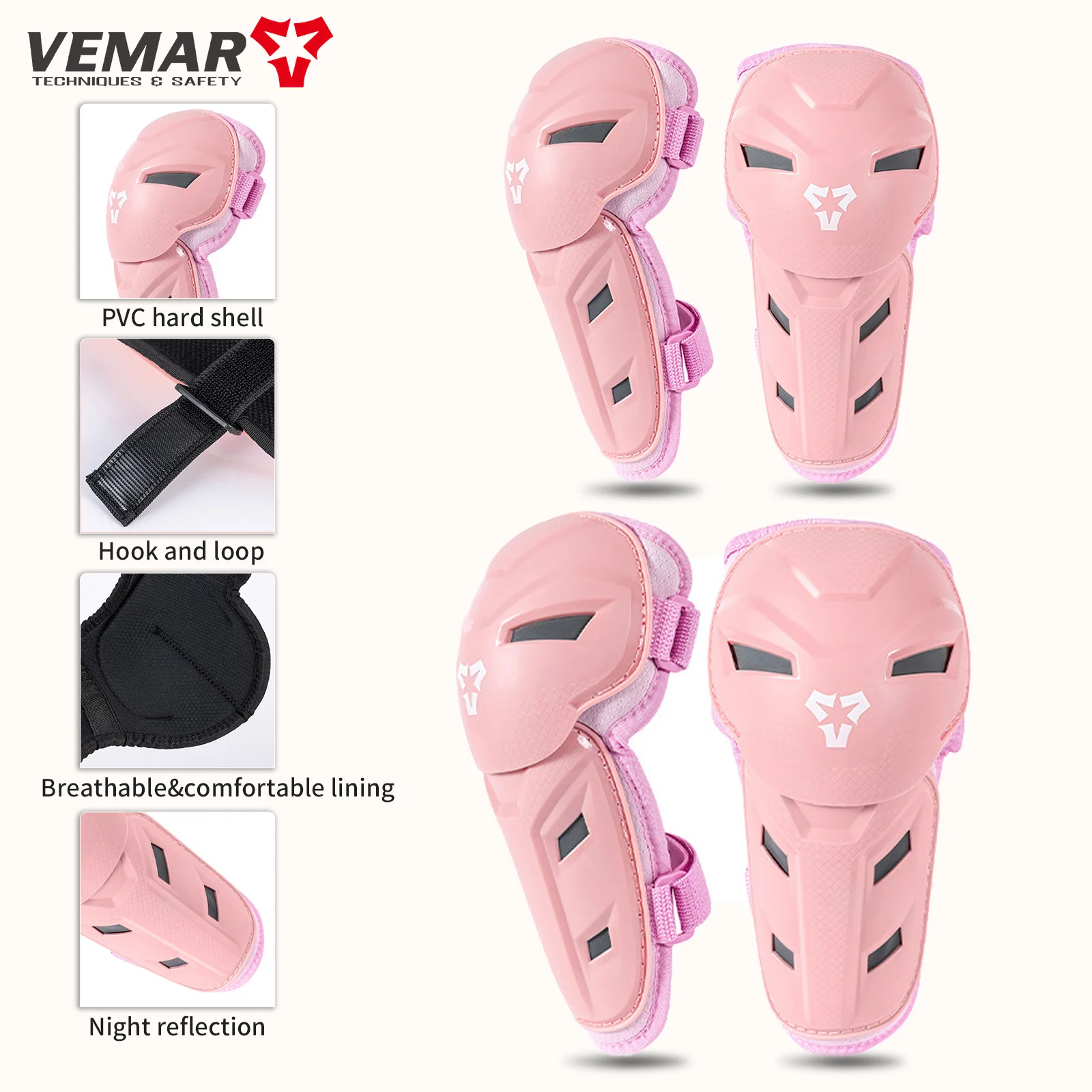 VEMAR الطفل دراجة نارية مكافحة سقوط الكوع منصات الركبة الحرس هدفين الاطفال صبي فتاة على الطرق الوعرة الترابية دراجة الجبلية MX دراجة نارية حماية والعتاد