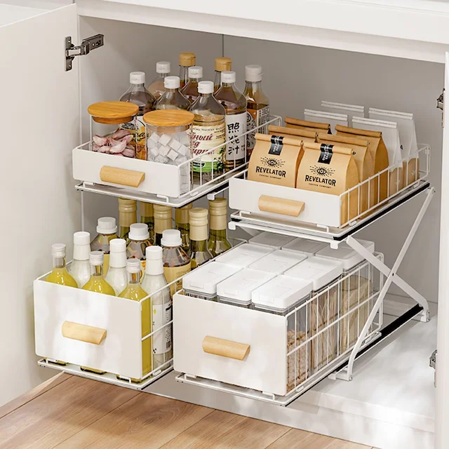 New Design Detachable Foldable Storage Kitchen Organizer Escritorio Organizadores De Cocina