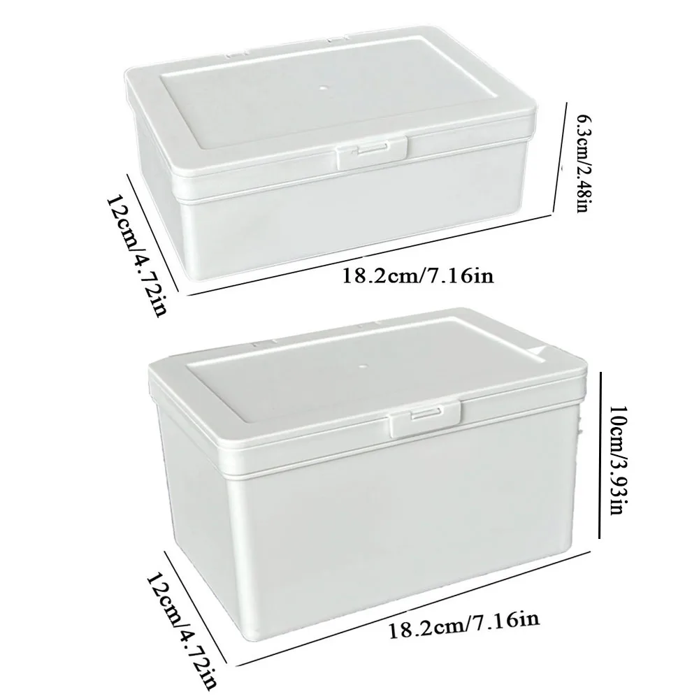 Flip Storage Box Small Card Storage Box Desktop Organizer Dustproof  Stationery Case Storage Box Large Capacity Container