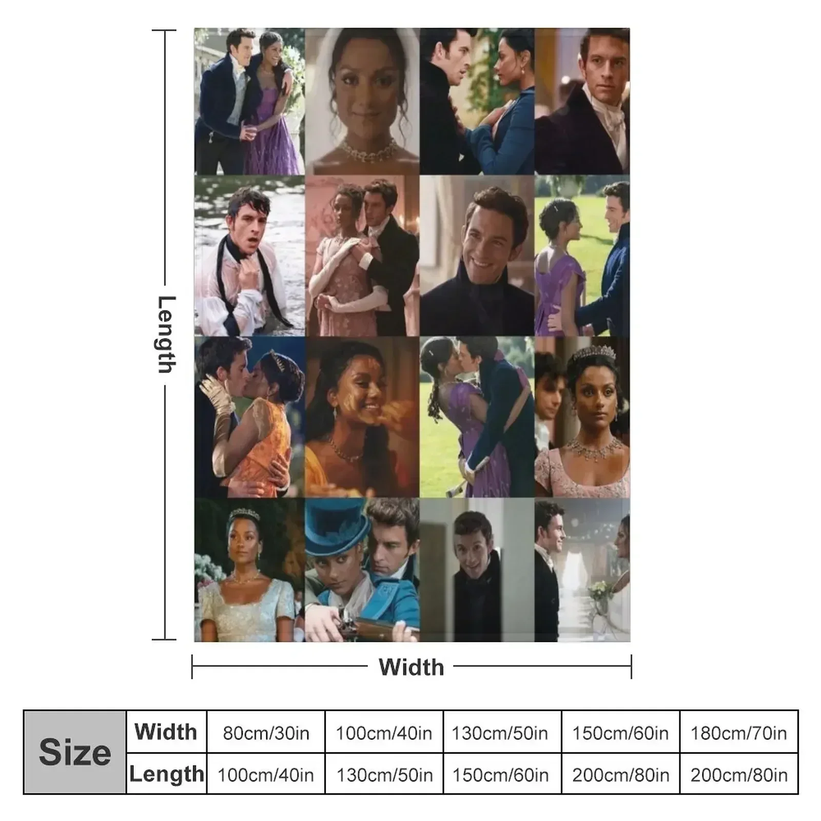 Jonathan Bailey and Simone Ashley Throw Blanket Soft Plush Plaid Multi-Purpose Thins Sofas Decorative Throw Sofa Quilt Blankets