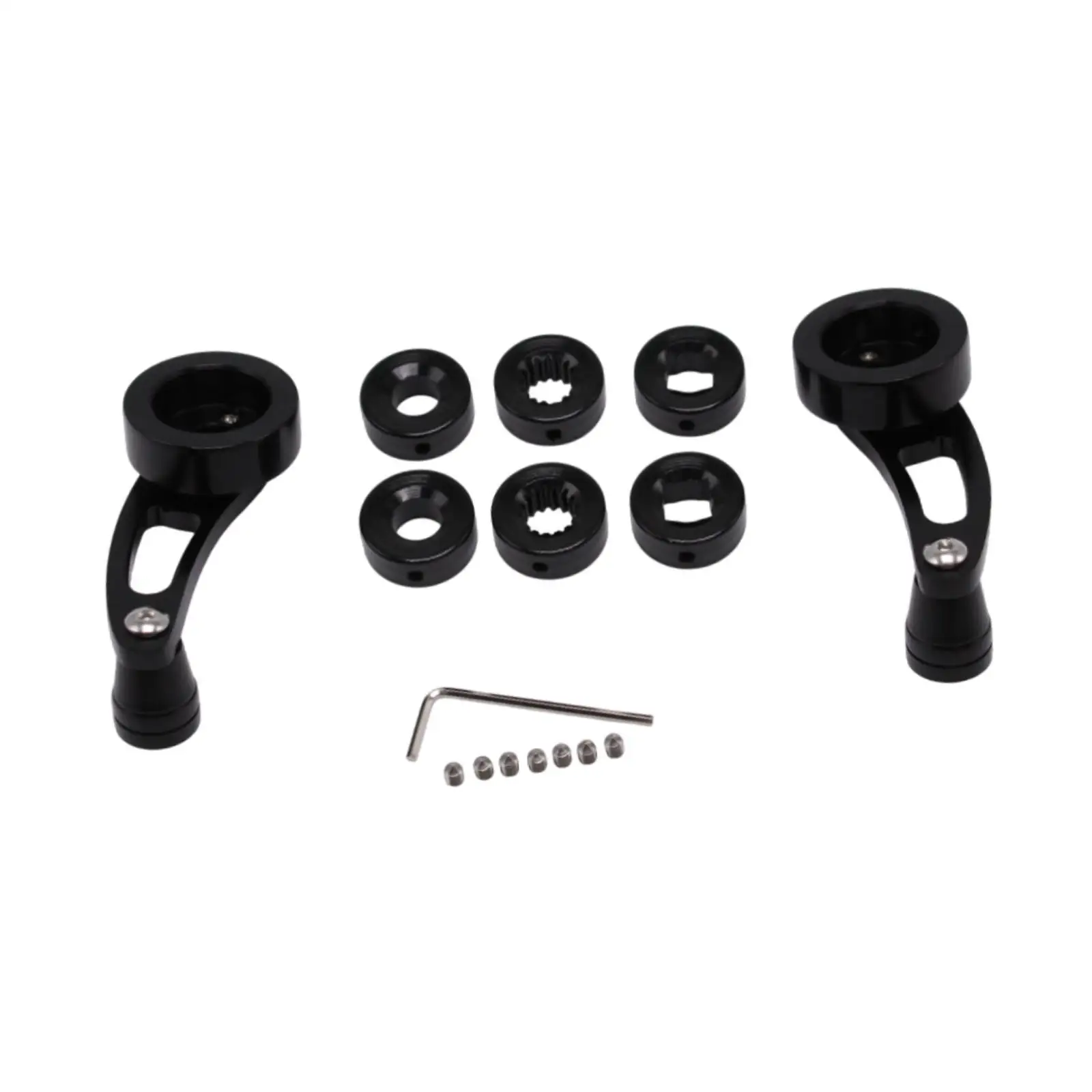 

High Quality Car Window Crank Handle Kit Universal Fit Easy Install Black Aluminum for Hot Rod Wagon Door Windows