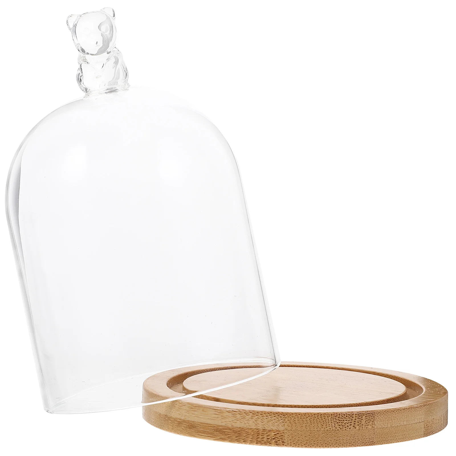 

Transparent Glass Cover for Flower Storage Portable Dome Display Case Fine Craft Antislip Bottom Dried Flower Glass Dome with