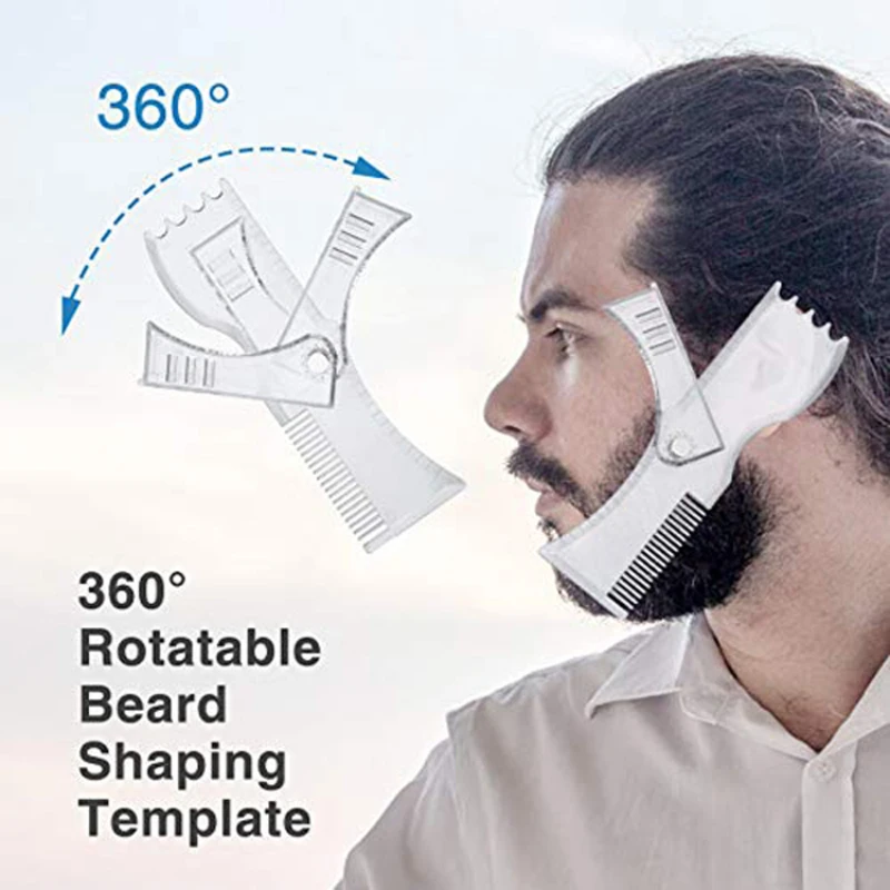 multi-functional beard styling comb beard trimming template hair styling tool