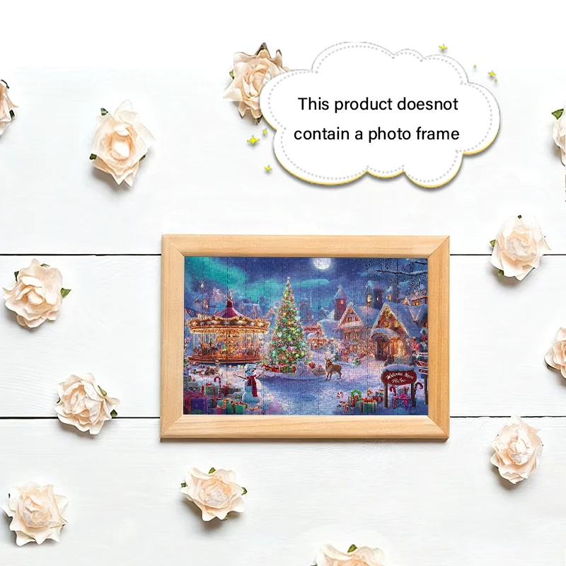 علبة مكونة من 1000 قطعة ألغاز للبالغين بتصميم قويم عيد الميلاد - مقاومة للخدش، تحدي، مناسبة للبالغين، عائلة #4