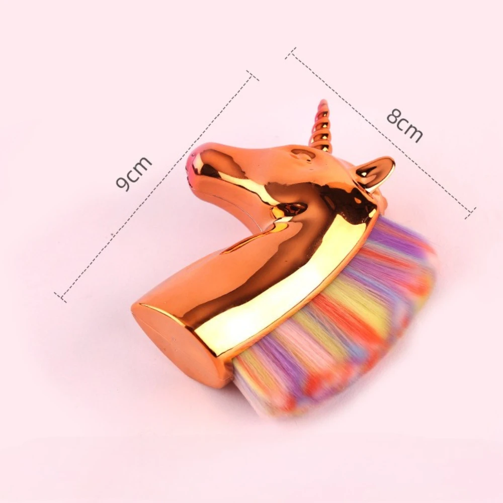 Einhorn Make-Up Pinsel Nagel Staub Pinsel Entferner Nail art Maniküre Werkzeuge Multifunktionale Nagel Reinigung Frauen Schönheit Make-Up Pinsel