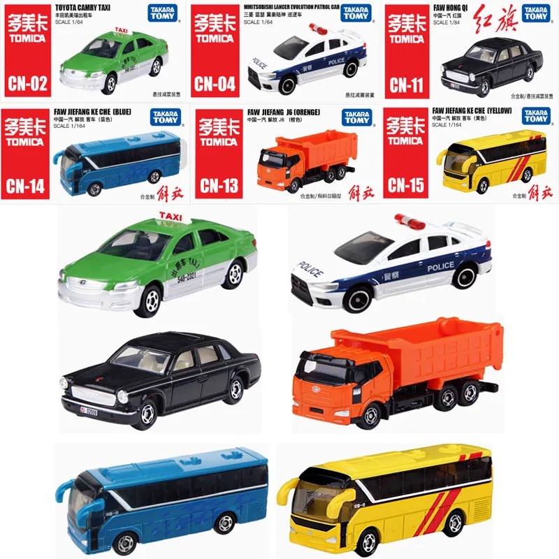 Coche Takara Tomy Original Tomica, modelo de metal fundido a presión, carro, juguetes para niños, Toyota camry Mmitsubishi Lancer Faw hong qi Jie fang