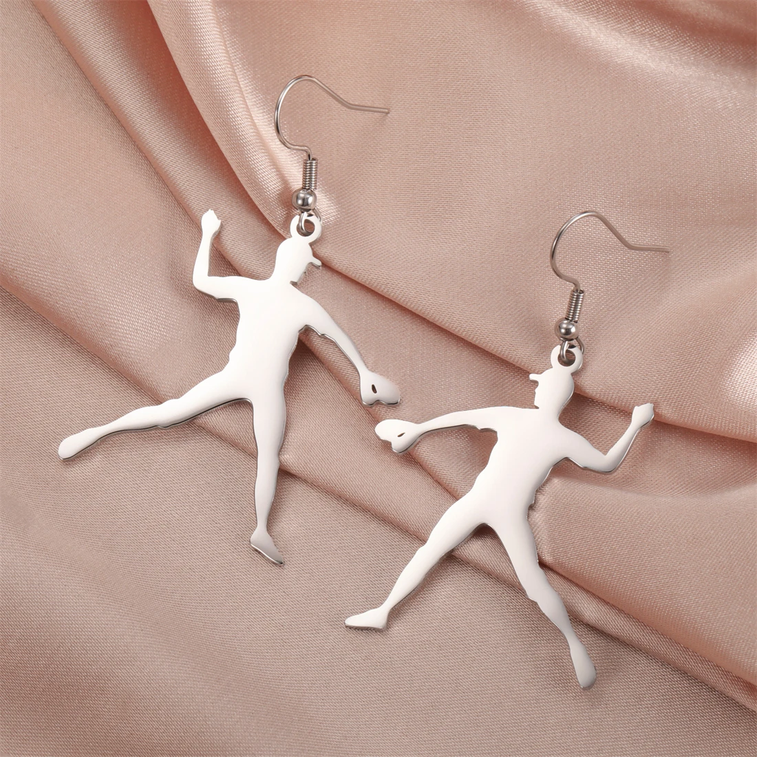 Eueavan Baseball-Pitcher Sport-Ohrringe Edelstahl Mode Baseball-Spieler Tropfen-Ohrringe für Frauen Schmuck Geschenk Großhandel – Detail 7