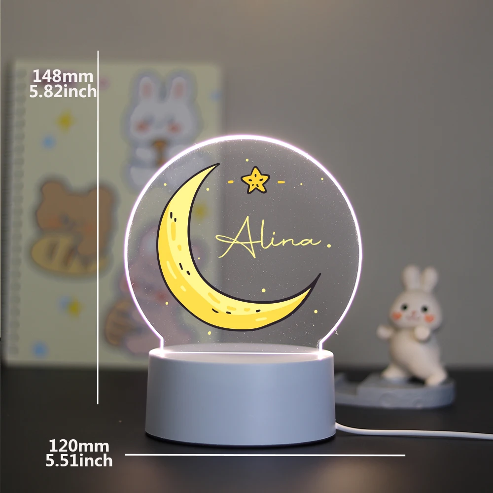 Personalized Custom MOON NEW  Creative Table Bedside Lamp For Bedroom Decor Birthday Gift 3D Led Optical Illusion Table Lamp