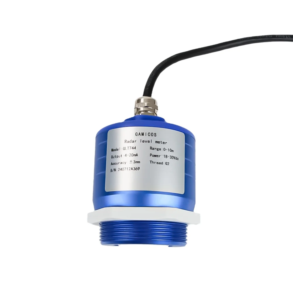 

Hot Sale GAMICOS Industrial GLT744 High Precision 80G IP68 radar Level Sensor for Sewers Water