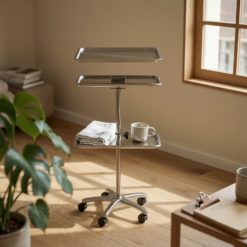rolling-tray-table-adjustable-height-wheeled-utility-stand-tray-table-with-wheels-heavy-duty-furniture-space-saving