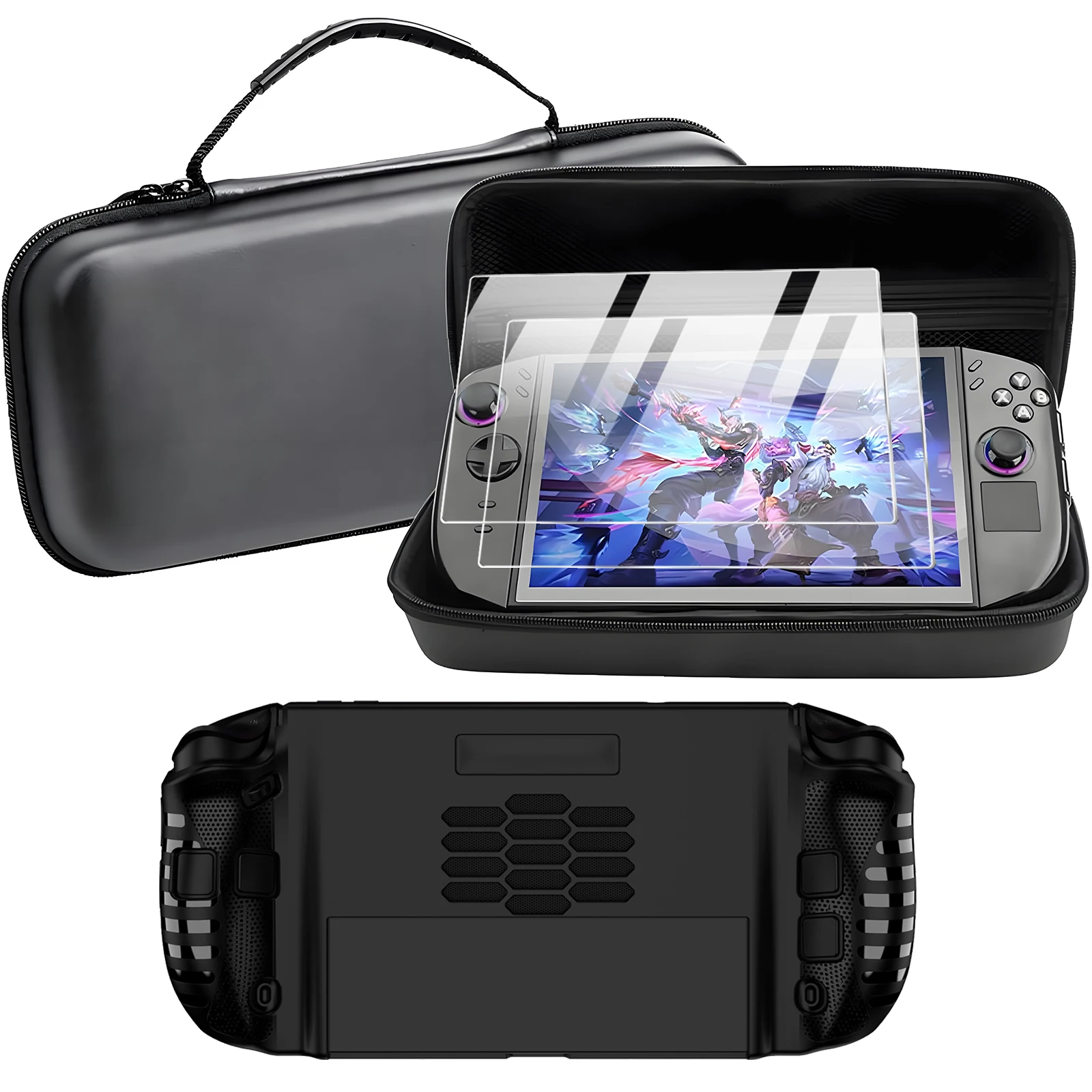 Zestaw akcesoriów 3 w 1 do Lenovo Legion Go 2: etui ochronne z folią ochronną na ekran i torba podróżna do przechowywania. — zdjęcie produktu 7