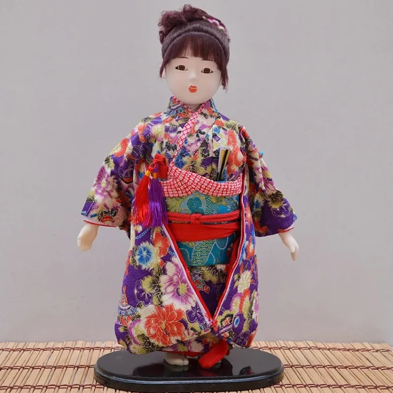 1pcs Japanese Geisha Doll Action Figures Kimono Statue Figurines Ornaments for Home Room Hotel Desk Cabinets Decor Crafts Gift