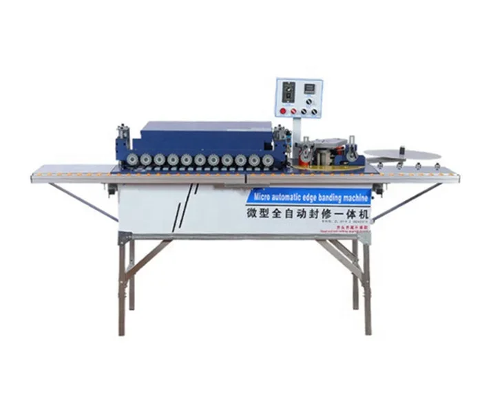 Portable economic automatic auto woodworking wood end cutting trimming buffing edge banding bander edgebander machine CE