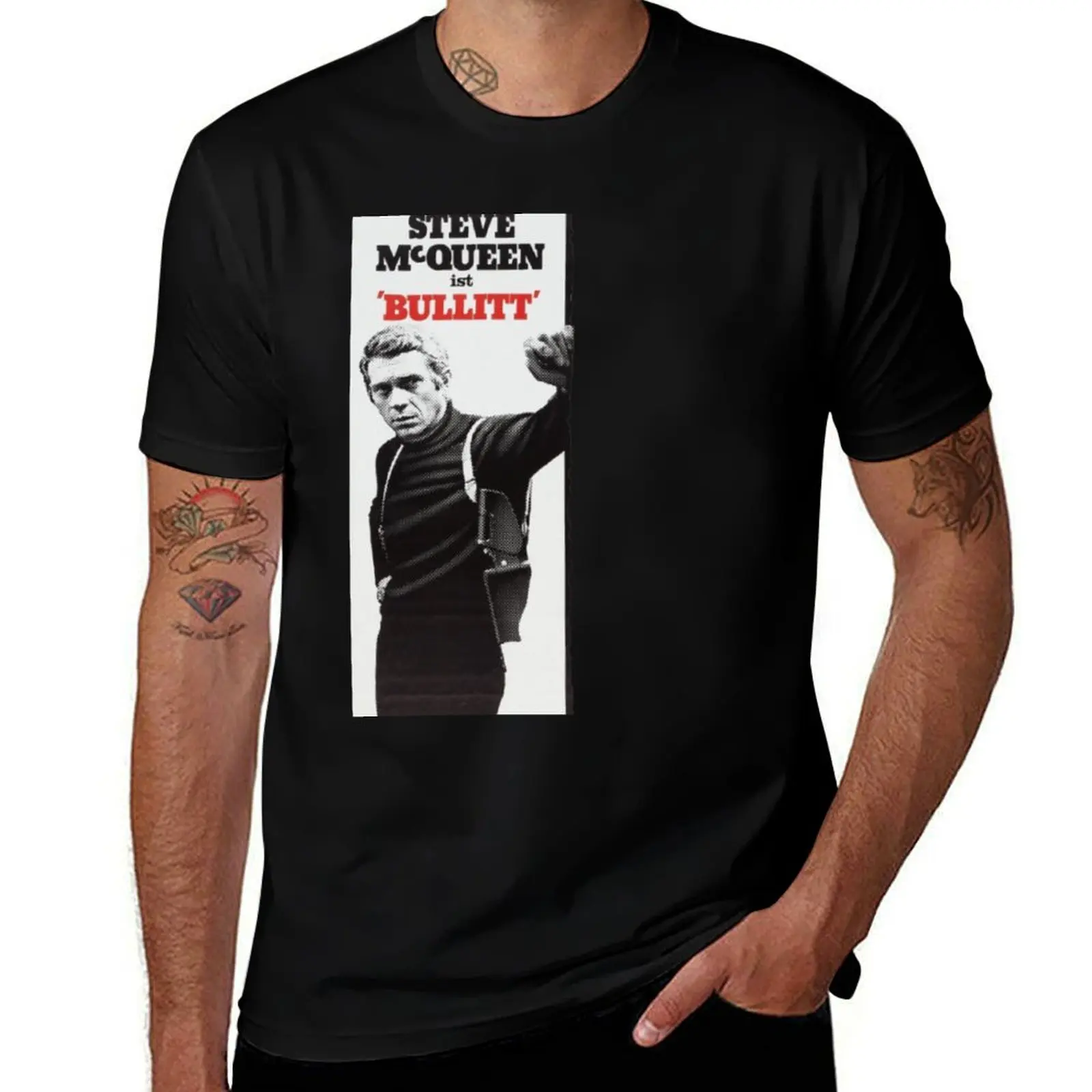 

man T-Shirt man t shirts BULLITT personalised t STEVE funny for shirt graphic shirt t cotton