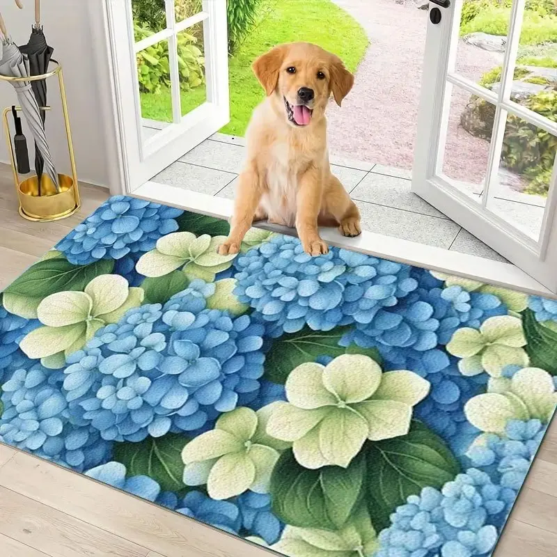 Cute Golden Retriever Floor Mat Durable Non Slip Entryway Rug For Bathroom Kitchen And Animal Theme Room Use