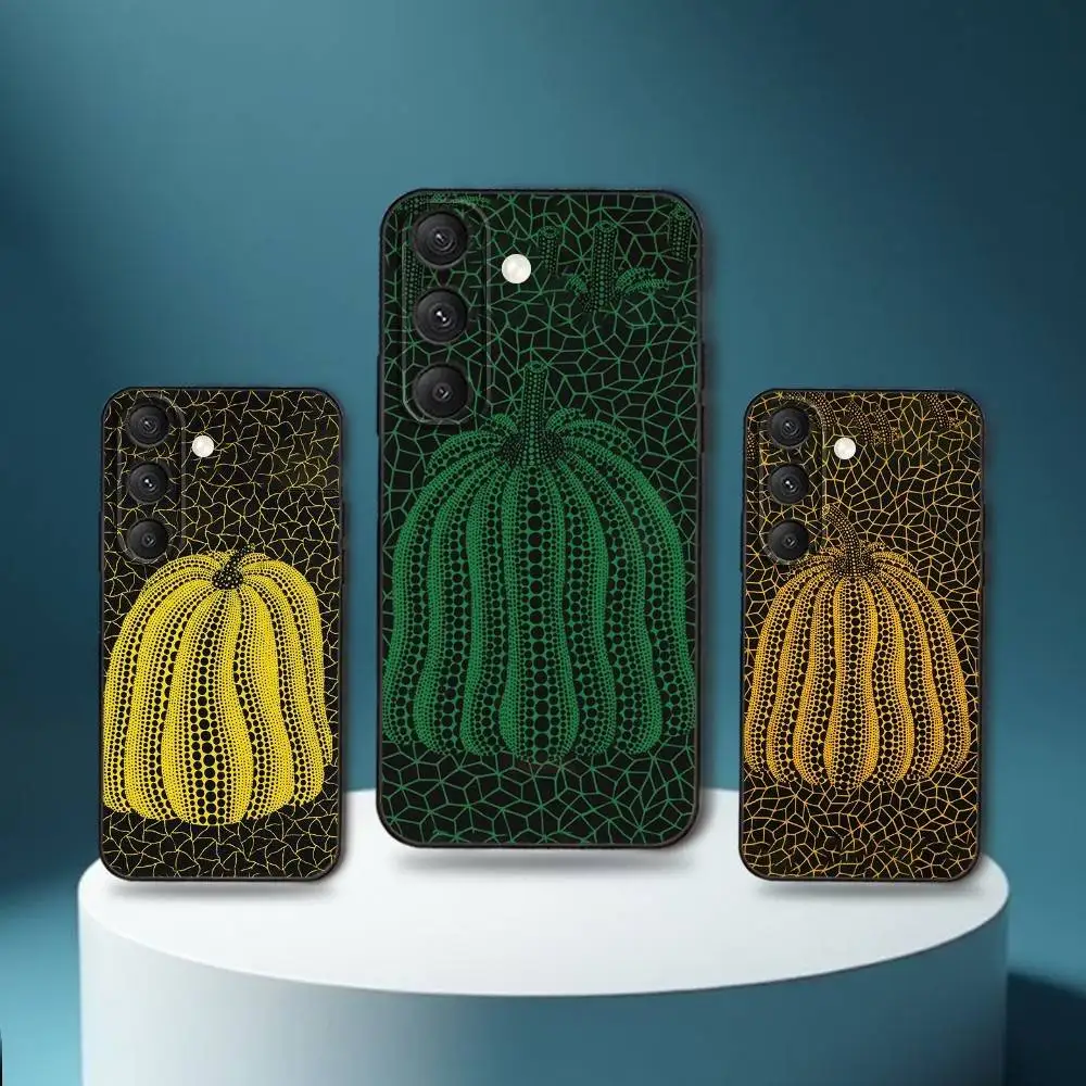 

Pumpkin Yayoi Kusama Phone Case For Samsung S25,S24,S23,S22,S21,S20,S10,Ultra,Plus,Lite,FE,Soft Silicone Black Cover