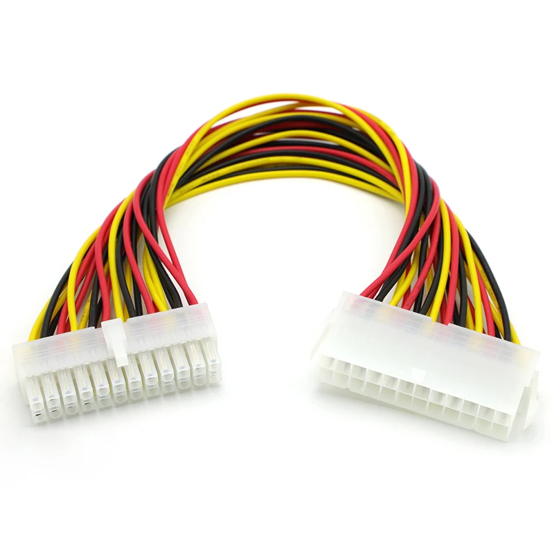 ATX 24 Pin Male to 24Pin Female Power Supply Extension Cable for Computer PC 24pin Power Lead Connector Wire Power Supply 30cm