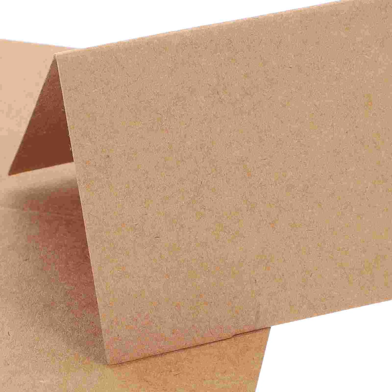 35 PCS Greeting Name Display Card Kraft Paper Desktop Adornment Table Stand Wedding