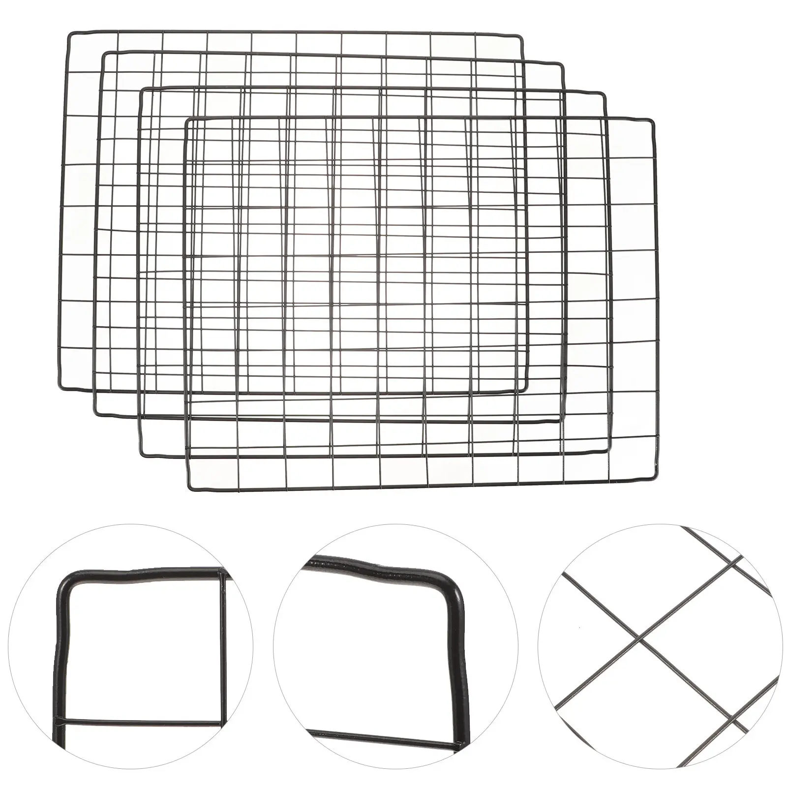 

Комплект из 4 прочных дышащих панелей-ограждений для собак, разделителей для клеток, сетчатых полок для дна клетки, многофункциональных решений для безопасности питомцев