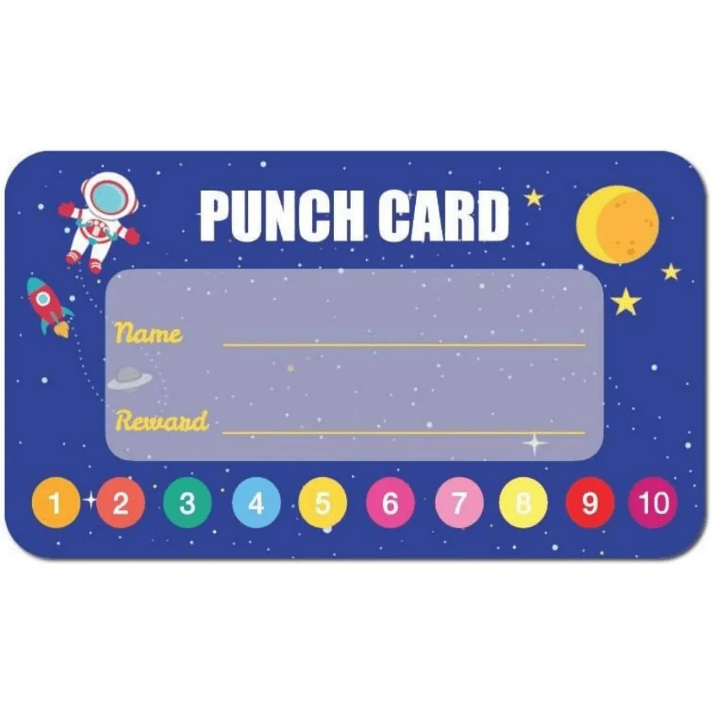 50pcs, Motivational Cartoon Punch Card, Rewards Kid, Classroom Teacher Incentive Loyalty Behavior, Classroom Favor, Student Gift