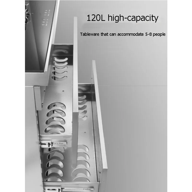 Stainless Steel Cooktop Gas Stove+Smoke Lampblack Machine Multi-functional Kitchen Integrated  Automatic Cleaning 220V