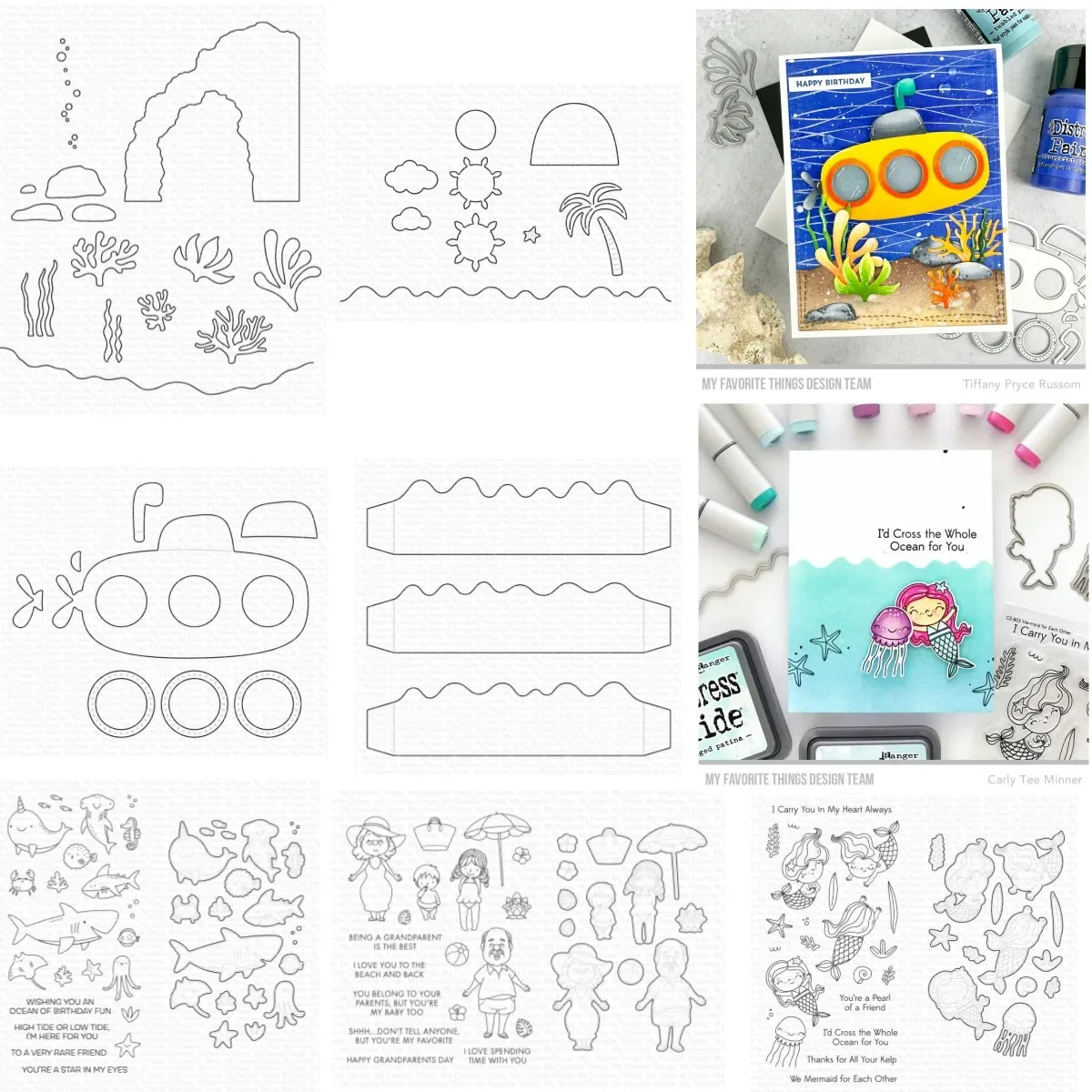 

Oceans Fun Series Metal Cutting Dies Clear Stamps for Card Making Scrapbooking Greeting Card Paper Decoration New Arrival 2025