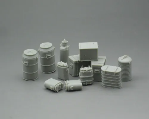 1:35 Ratio Die-casting Resin Scene Bureau Oil Tank Container Combination Resin Model Unpainted Free Shipping