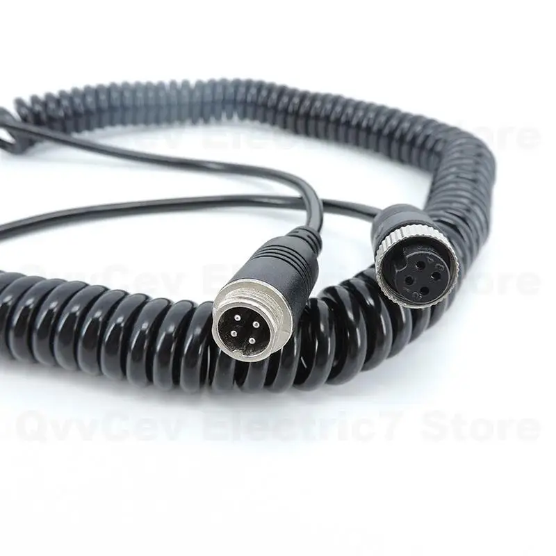 4 Pin spring Aviation Extension Video connector extension Cable for Truck Bus Monitor CCTV Camera Connection A7