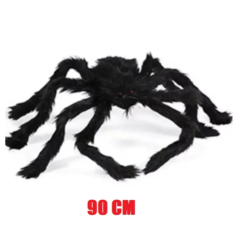 Halloween große Plüschspinne Horror Halloween Dekoration Party Requisite Outdoor Riesenspinne Dekor 30–200 cm Kammer Streich schwarze Spinne