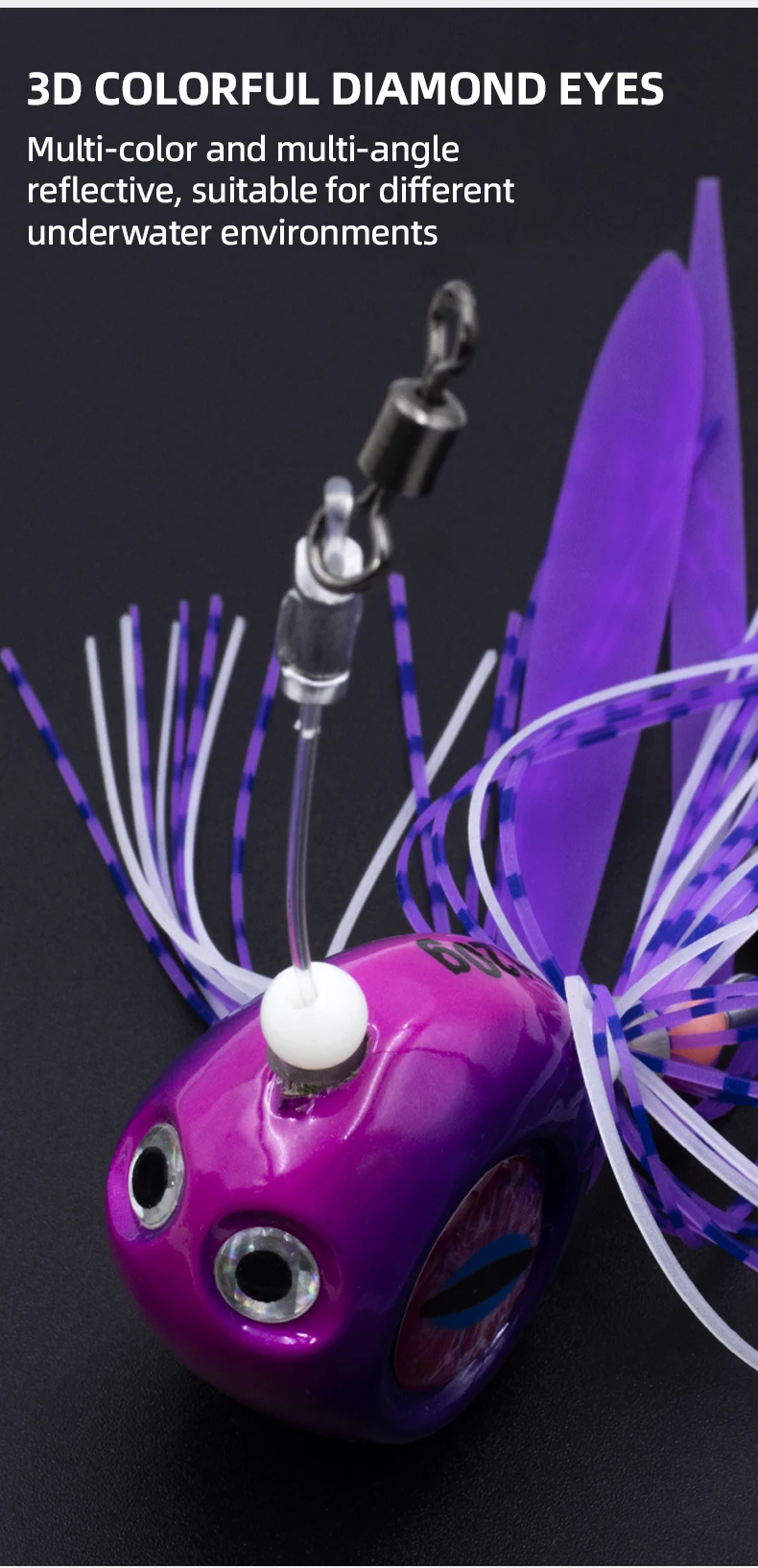 ZYZHE Meeresfischerei-Köder mit Simulationsfischaugen 120/150/200G Schnell Sinkender JIG Künstlicher Harter Köder für Hochseeangeln Bigeye Bleifisch – Detail 24