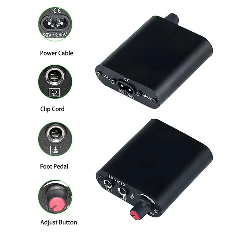 

AB08-Tattoo Kit Complete Set Wireless Rotary Tattoo Machine Pen Kit DC Interface With Needles US Plug